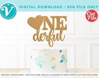 Onederful Cake Topper SVG | DIY premier anniversaire (téléchargement numérique)