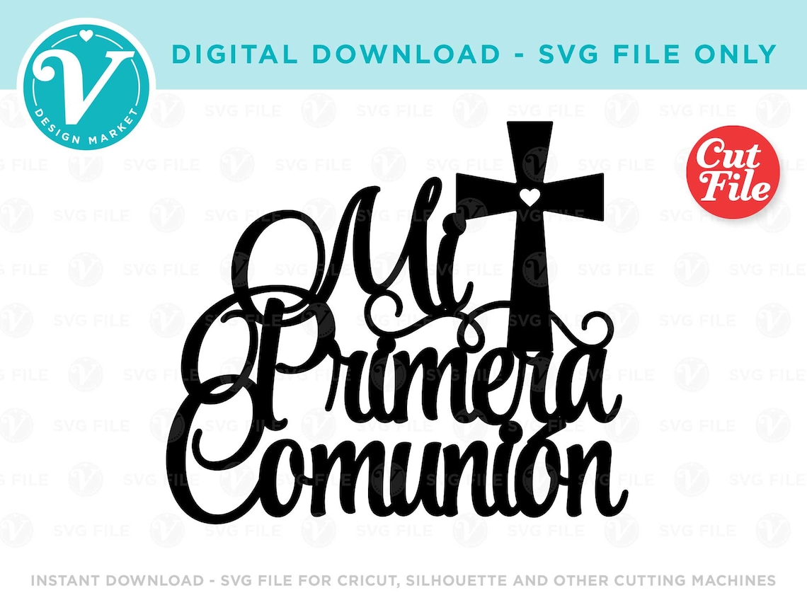 Mi Primera Comunión / First Holy Communion SVG file for Cricut Etsy