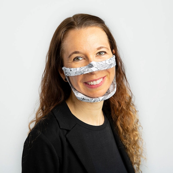 Fully Visible Clear Face Mask, Coach Mask,Teachers, Speech Therapy, Lip Reading, Transparent, Communication, Good ventilation