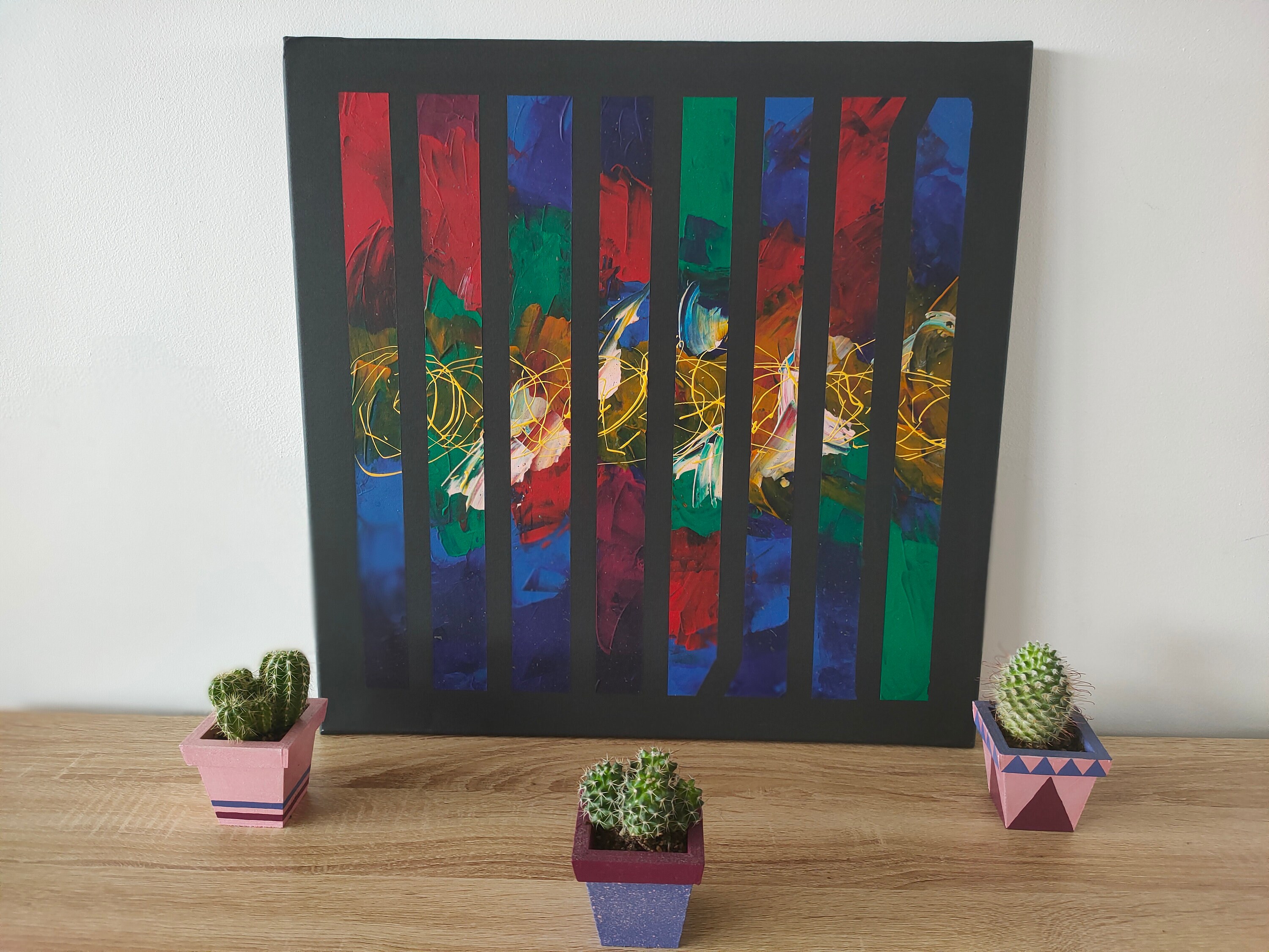 Peinture Acrylique sur Toile, Art Moderne. Peinture Abstraite. 50x50 cm