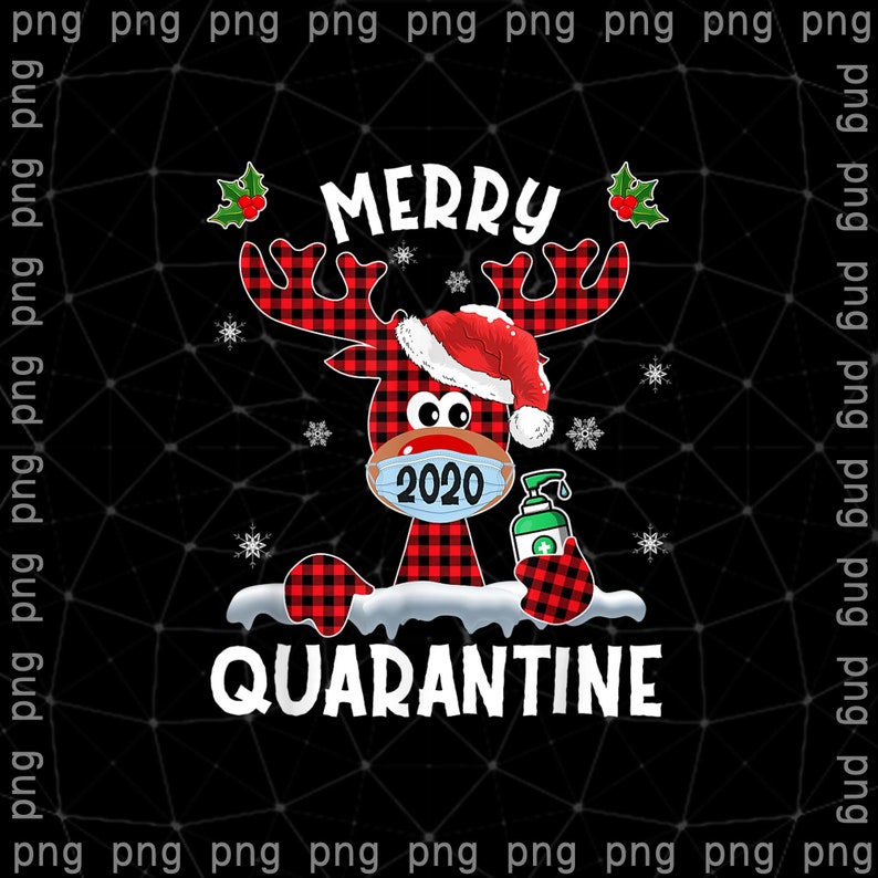 Download Merry Quarantine Christmas 2020 Red Plaid Reindeer INSTANT ...