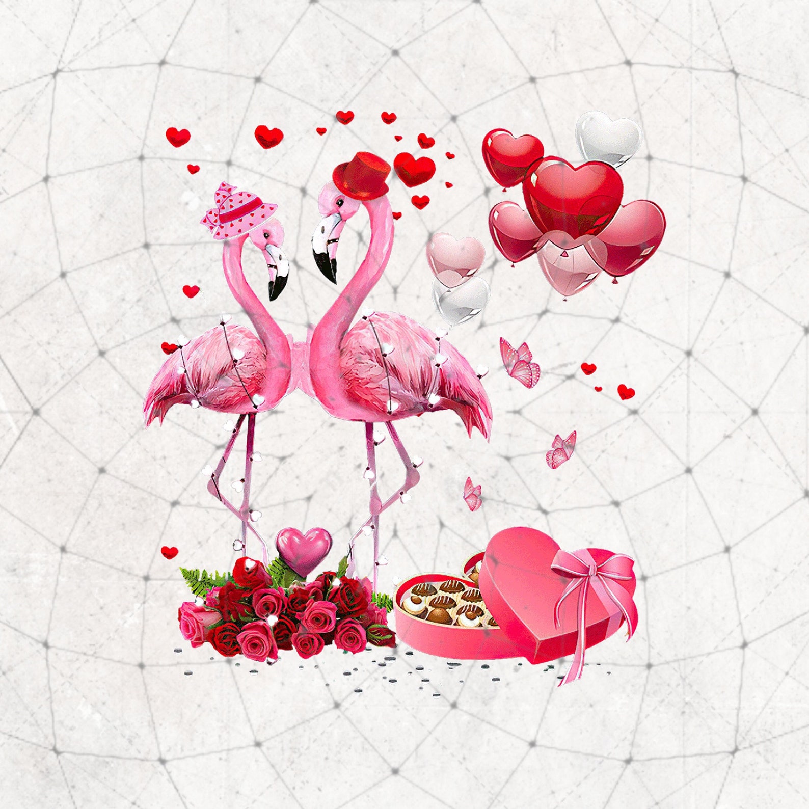 Download Flamingo Valentine Day png svg INSTANT DOWNLOAD PNG | Etsy