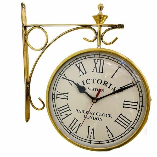 Hanging Double Sided Wall Clock Etsy