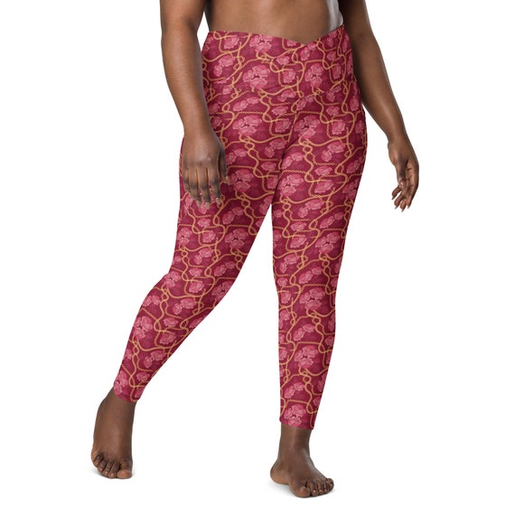 Pink Rose Flower Pattern V-waistband 