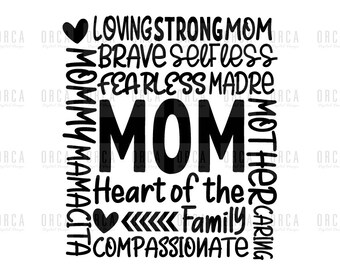 Download Mom Typography Svg Etsy