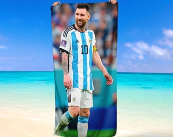 Lionel Andres Messi Argentinien Fußballspieler Fußball Geschenk Strandtuch Bad für die Fans