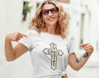 Amazing Grace Cross | Devotional Christian Women's Worship Tee