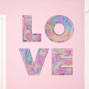 Letras gigantes del arco iris Letras grandes de felpa Letras personalizadas del arco iris