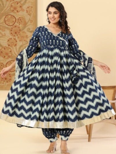 Ikat Anarkali Etsy