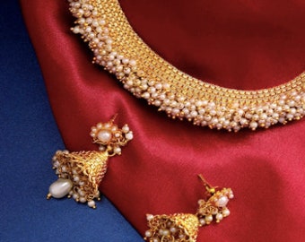 Gold Kundan Choker - Etsy Ireland