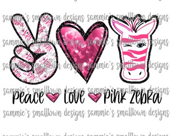 Free Free Peace Love Pink Zebra Svg