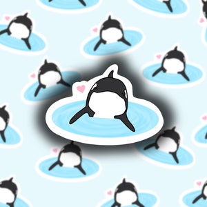 PREMIUM Orca Killer Whale Sticker *WATERPROOF* | laptop sticker, water bottle sticker, car sticker, sticker decal