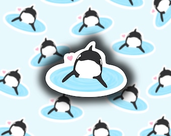 PREMIUM Orca Killer Whale Sticker *WATERPROOF* | laptop sticker, water bottle sticker, car sticker, sticker decal