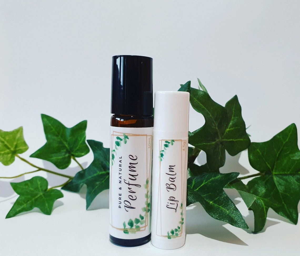 Lip Balm Roll On Perfume Set Etsy