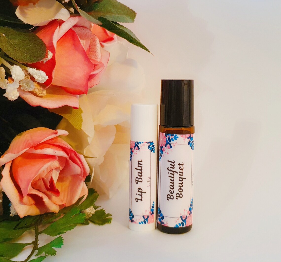 Lip Balm Roll On Perfume Set Etsy