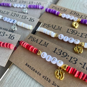 Pro-Life Bracelet | March for Life | Pro-Life Movement | Catholic Jewelry | Support Life from Conception to Natural Death | Pro-Life Merch