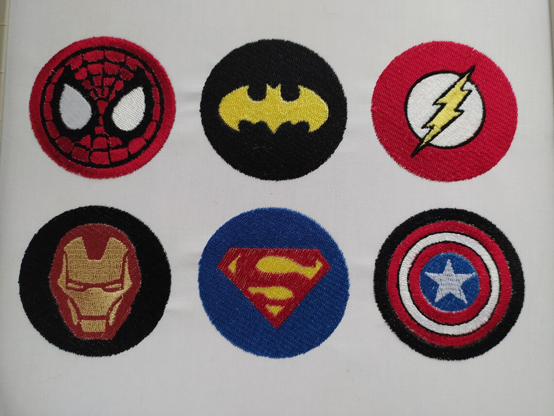 Machine Embroidery Designs Marvel Superman Batman Ironman Etsy