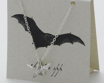 Collar de murciélago - plata