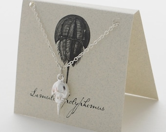 Horseshoe Crab Necklace - silver