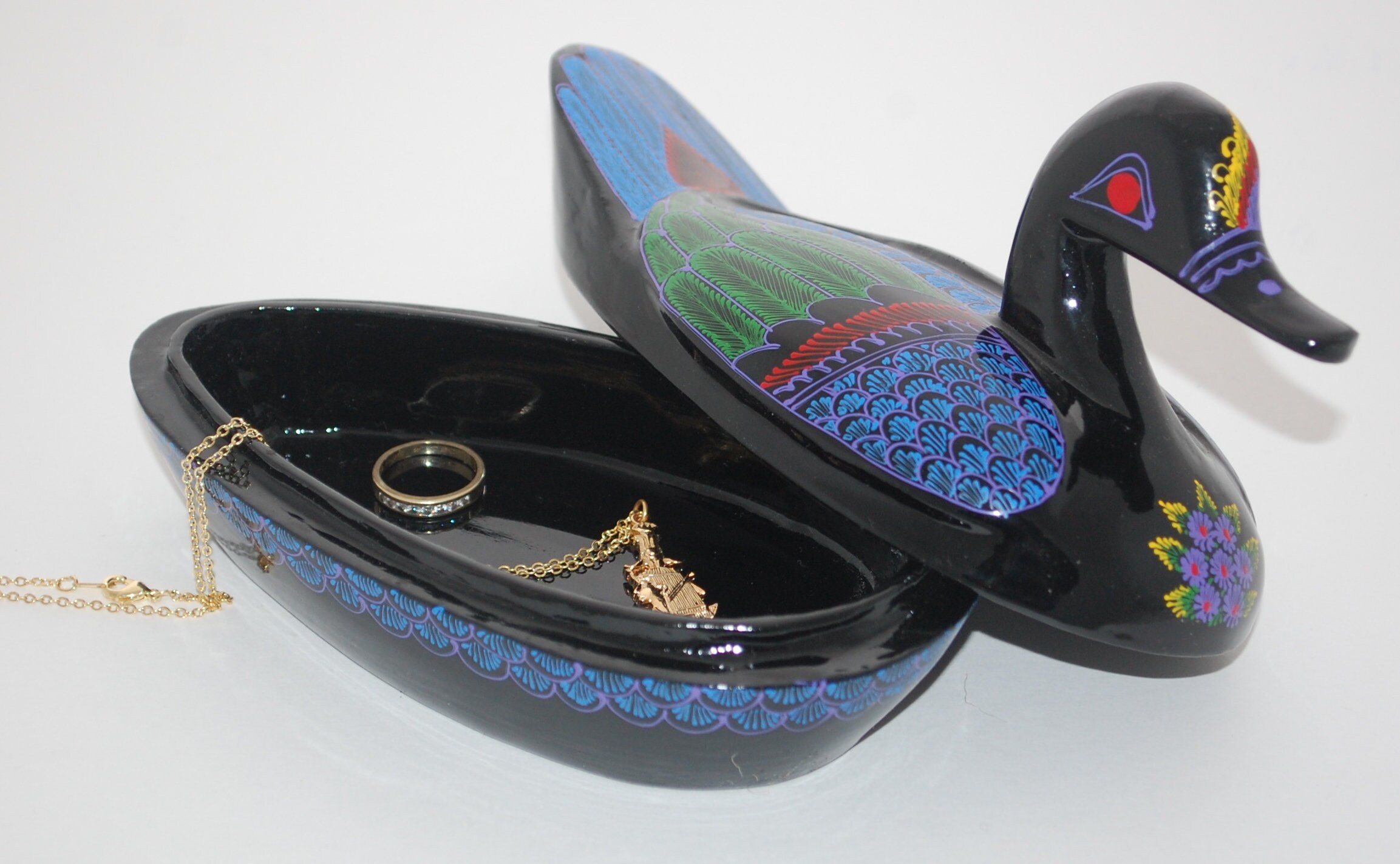 Vintage Duck Lacquerware Box - Jewelry Box Hand Carved! - Etsy Vintage Duck Lacquerware Box - Jewelry Box Hand Carved! - Etsy