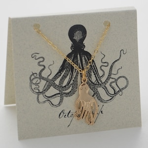 Octopus Necklace - 14k gold over sterling silver