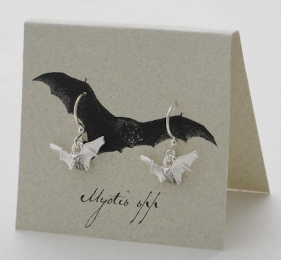 JERWLI Orecchini a pipipistrello da donna, in argento Sterling