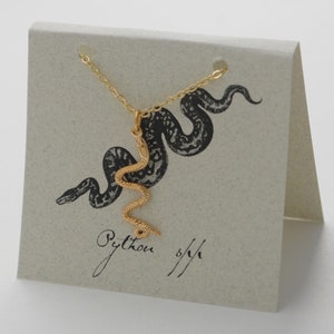 Snake Necklace - 14k gold over sterling silver