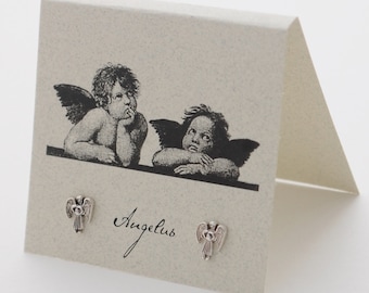 Angel Stud Earrings - sterling silver