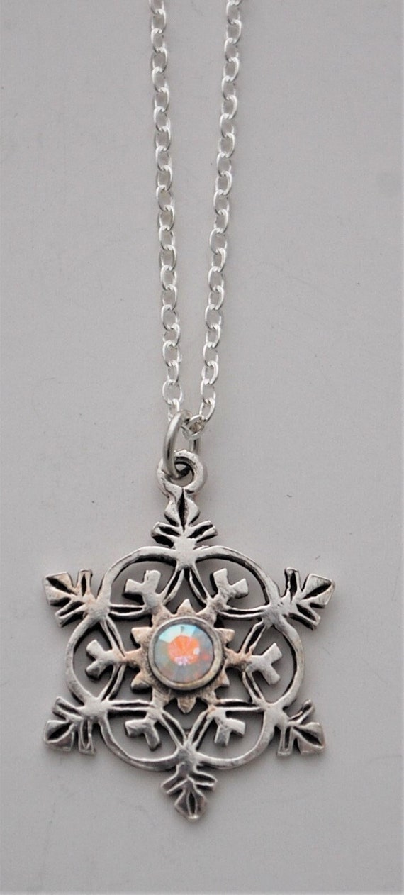 Vintage Snowflake Necklace - Sterling silver Auror