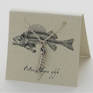 Fish Bones  Necklace - sterling silver pendant