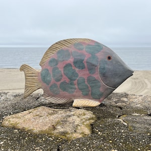 Vintage Fish Carving Sculpture