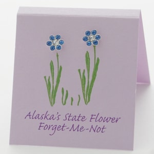 Alaska Forget-Me-Not Stud Earrings - sterling silver