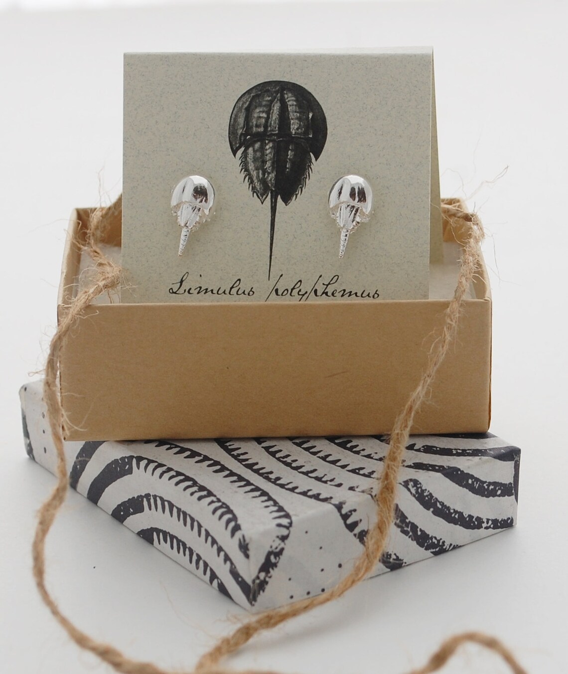 Horseshoe Crab Earrings sterling Plate Limulus STUDS Etsy