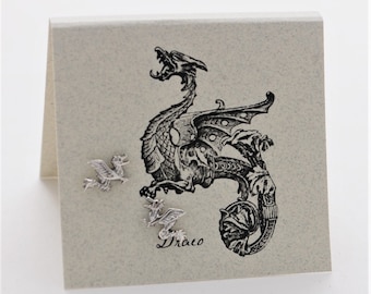 Drachen Ohrstecker - Sterling Silber
