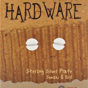 Silver Flathead Screw Stud Earrings - Hardware!