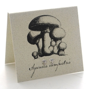 Mushroom Petite Stud  Earrings - sterling silver