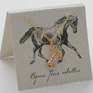 Horse Necklace - 14k gold over sterling silver