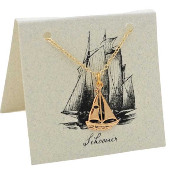 Sailboat Necklace - 14k gold over sterling silver