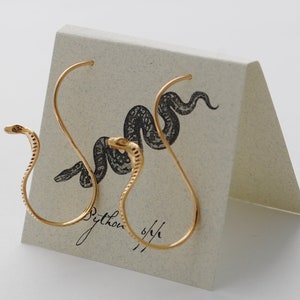 Cobra Earrings 14k gold over sterling silver - SNAKES!