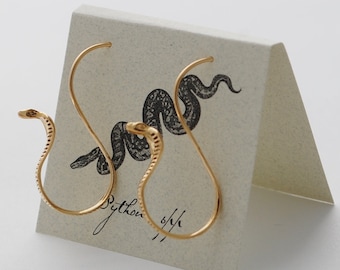 Cobra Earrings 14k gold over sterling silver - SNAKES!