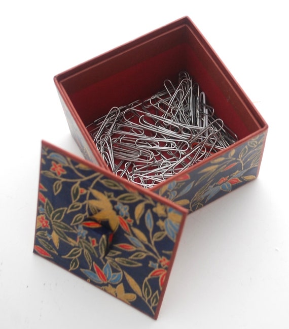 Vintage Japanese Handmade Jewelry Box - washi pap… - image 3