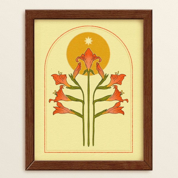 Balance ⋆ Art Print ⋆ Vintage Inspired Art ⋆ Boho Art Print ⋆ Plant Art