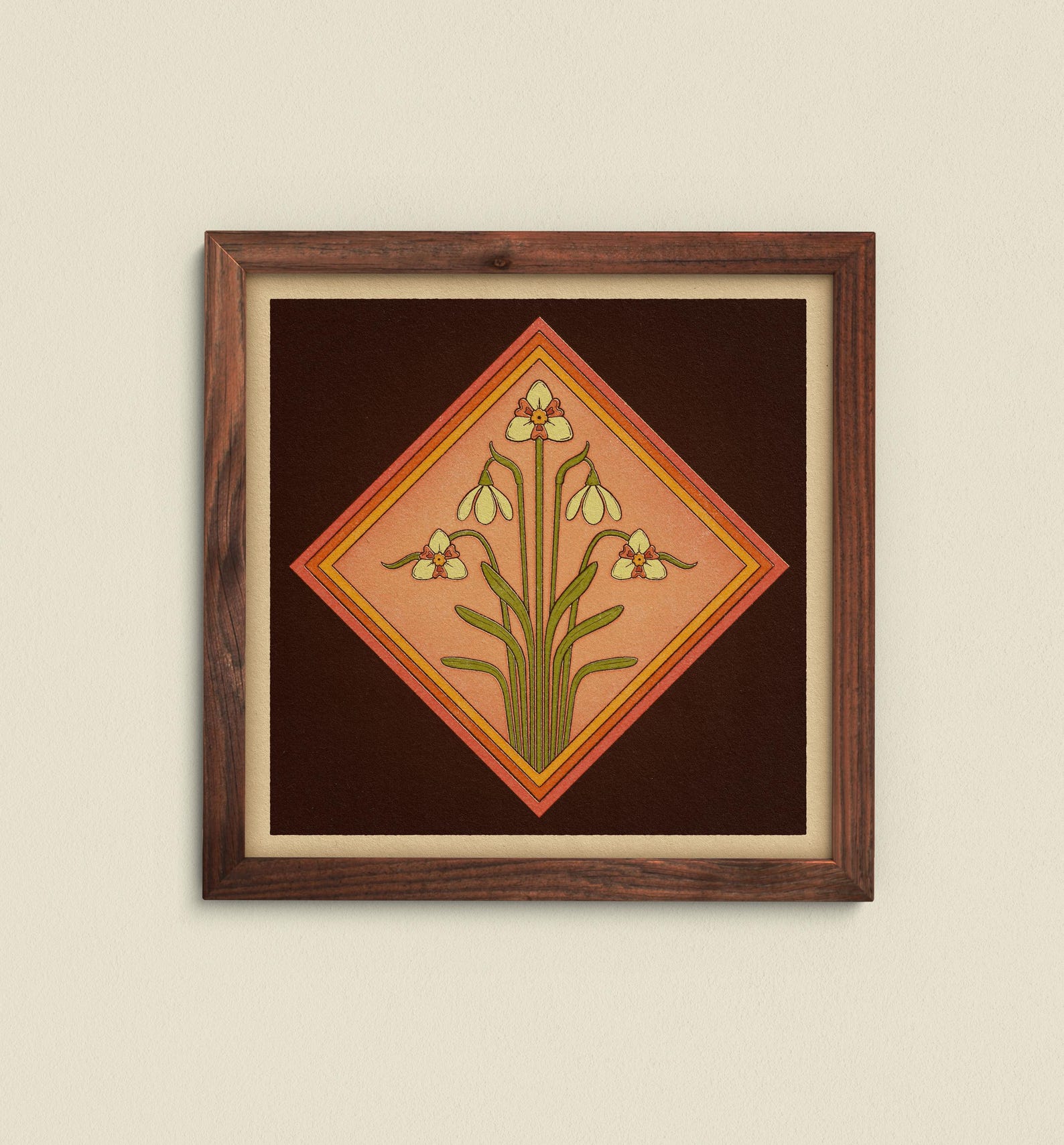 Art Nouveau Flowers ⋆ Art Print ⋆ Vintage Inspired Art ⋆ Boho Art Print ⋆ Nature art print