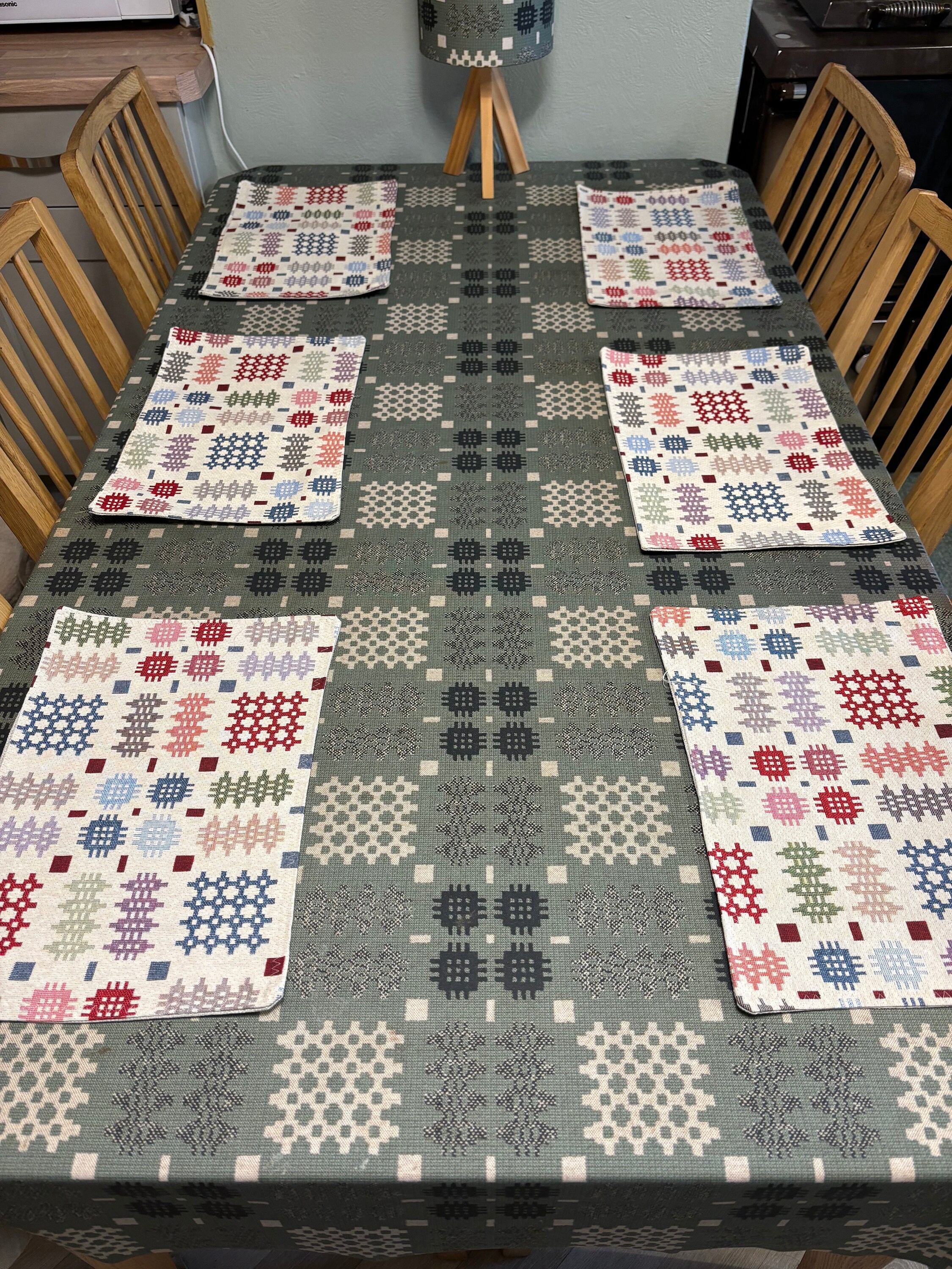 Welsh Mat Set of 6 Welsh Blanket Tapestry Table Mats : Matiau Bwrdd Carthen ...