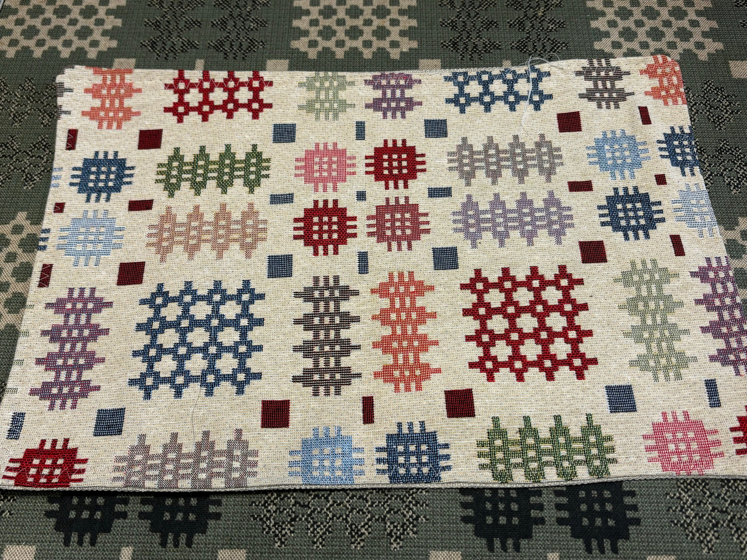 Welsh Mat Set of 6 Welsh Blanket Tapestry Table Mats : Matiau Bwrdd Carthen ...
