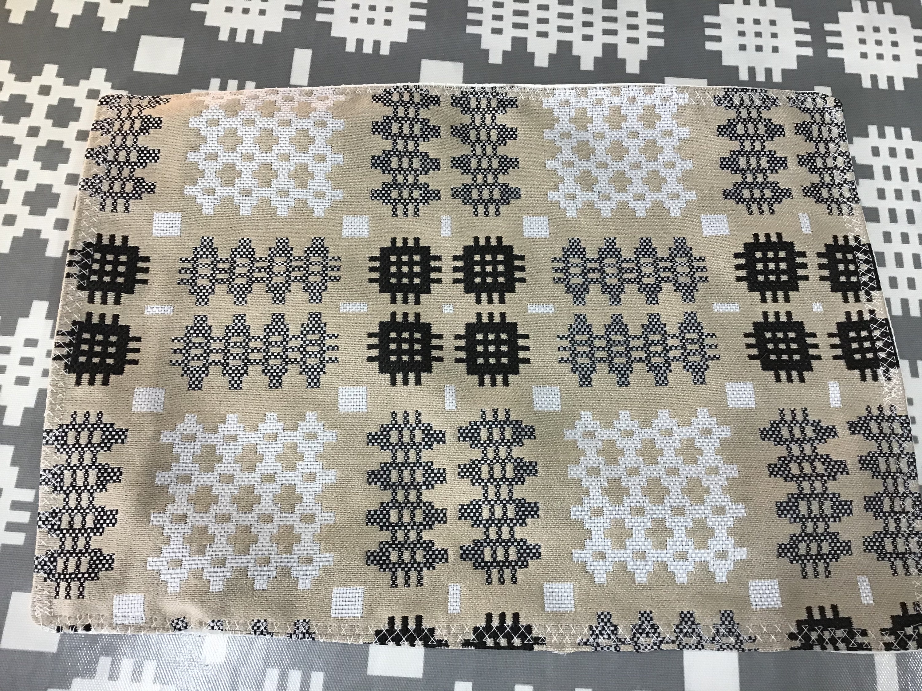 Welsh Blanket Tapestry Table Mats BEIGE / Matiau Bwrdd BEIGE Etsy UK