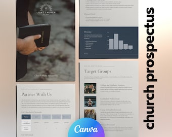 24 page Church Planting Prospectus Template | Fundraising Proposal Template | Funding for Church Groups  | Canva Template