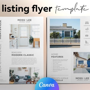 Moderne makelaar aanbieding flyer-sjabloon | Flyers voor luxe makelaars | Open Huis-flyer | Ontwerp bewerken in Canva