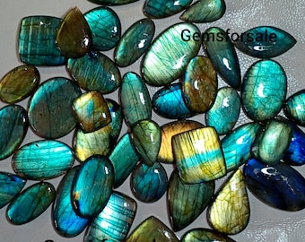 wholesale Lot Natural Labradorite Cabochon Mix Shape Loose Gemstone Fire Labradorite Gemstone Mix Size AAA Quality Labradorite Gemstone