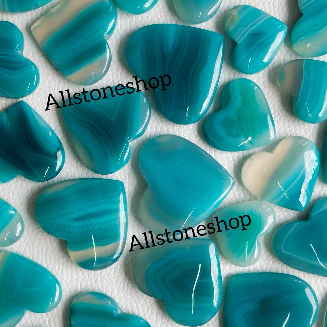 Rare Onyx, Blue Banded Onyx, Unique Onyx, Onyx Lot, Onyx Gemstone, Onyx Jewelry, Heart Shape